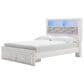 Ashley Altyra Queen Upholstered Bookcase Bed with Storage  in White, , large