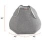 Jaxx HopSeat Bunny Oval Shaped Large Bean Bag Chair in Smoke, , large
