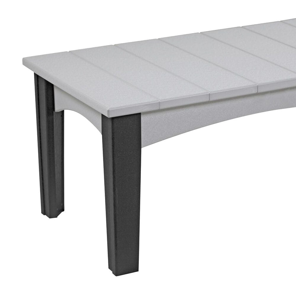 Amish Orchard Island Coffee Table in Dove Gray and Black, , large