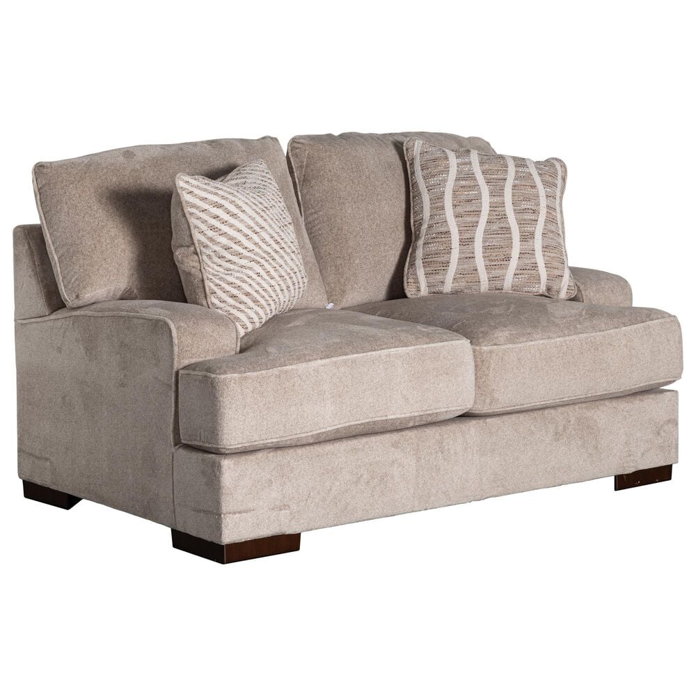 Ashley High Profile Stationary Loveseat in Taupe, , large