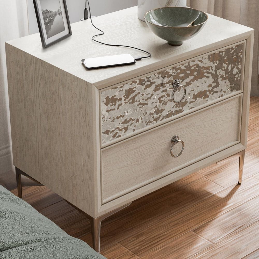 Furniture of America Bashford 2-Drawer Nightstand in Natural Oak, , large