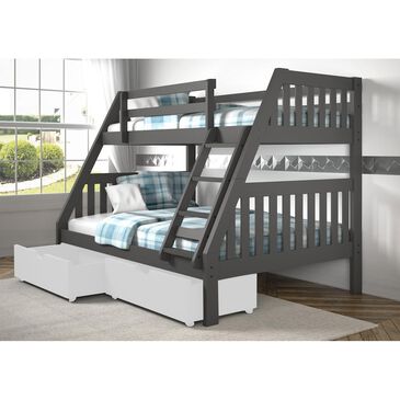 Forest Grove Twin over Full Bunk Bed in Gray, , large