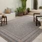 Amber Lewis x Loloi Topanga 3"11" x 5"11" Natural and Teal Indoor/Outdoor Area Rug, , large