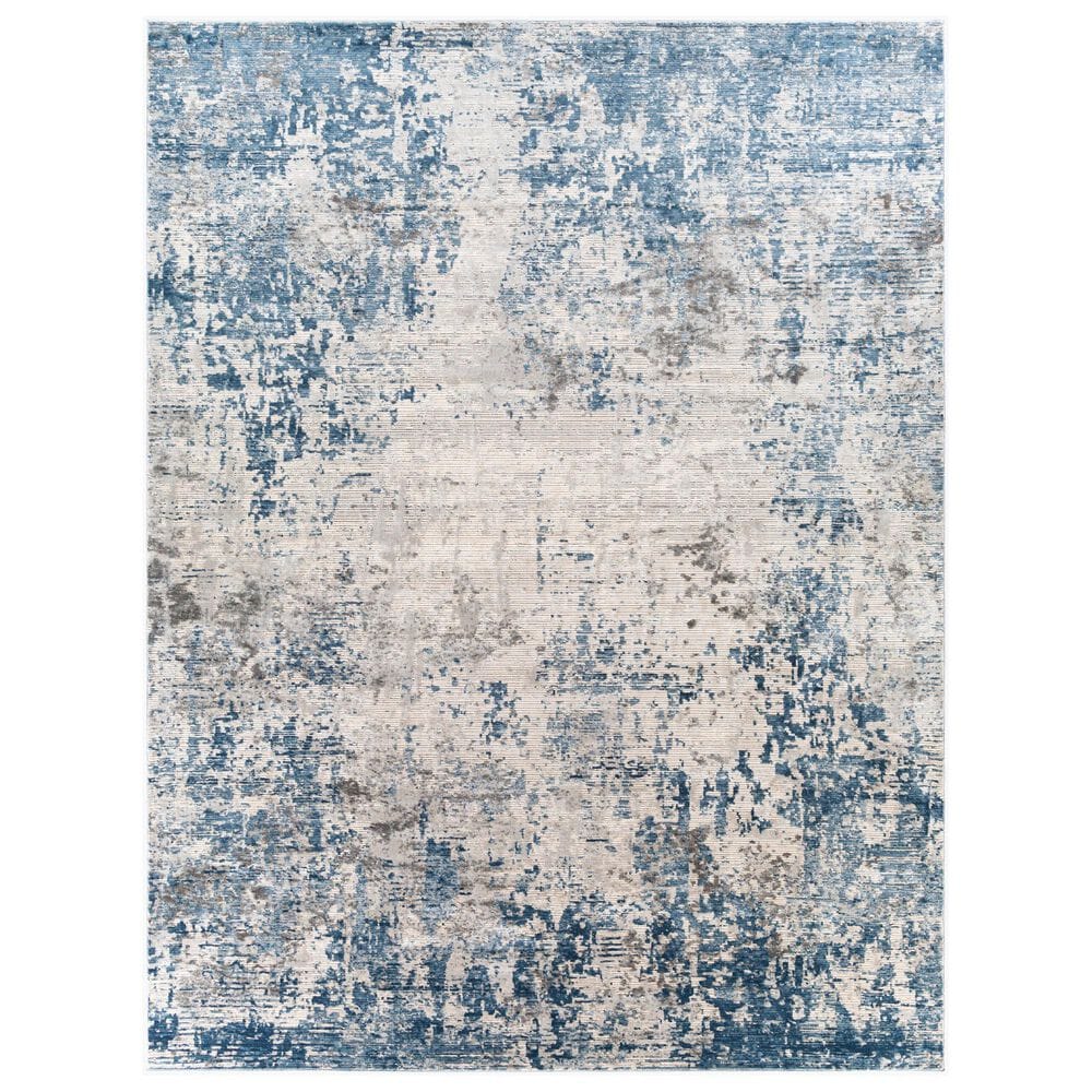 Surya Alpine 2" x 2"11" Blue, Medium Gray, Charcoal, Gray and Off-White Area Rug, , large