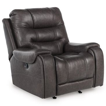 Ashley Femley Manual Rocker Recliner in Smoke, , large