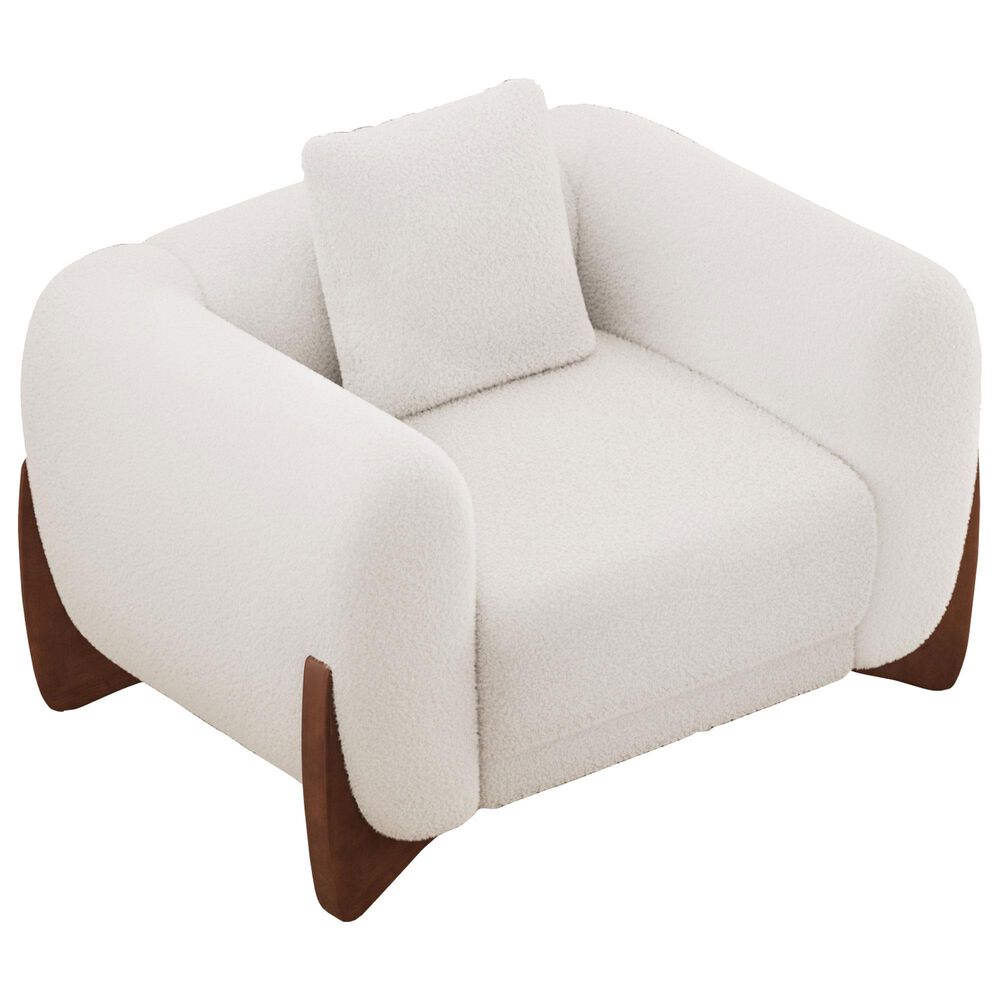 Morden Fort Cloud Boucle Arm Chair in Green, , large