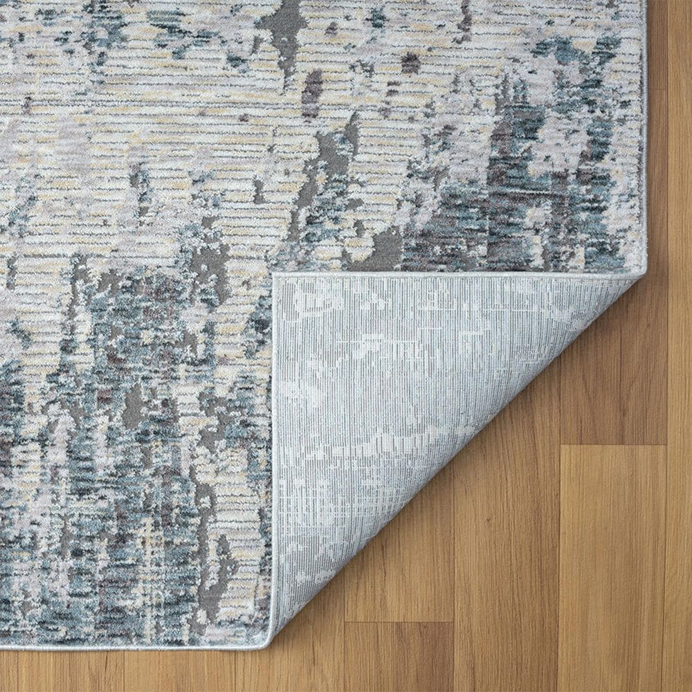 37B Allure Abstract Gray and Blue 7&#39;9&quot; x 9&#39;9&quot; Area Rug, , large