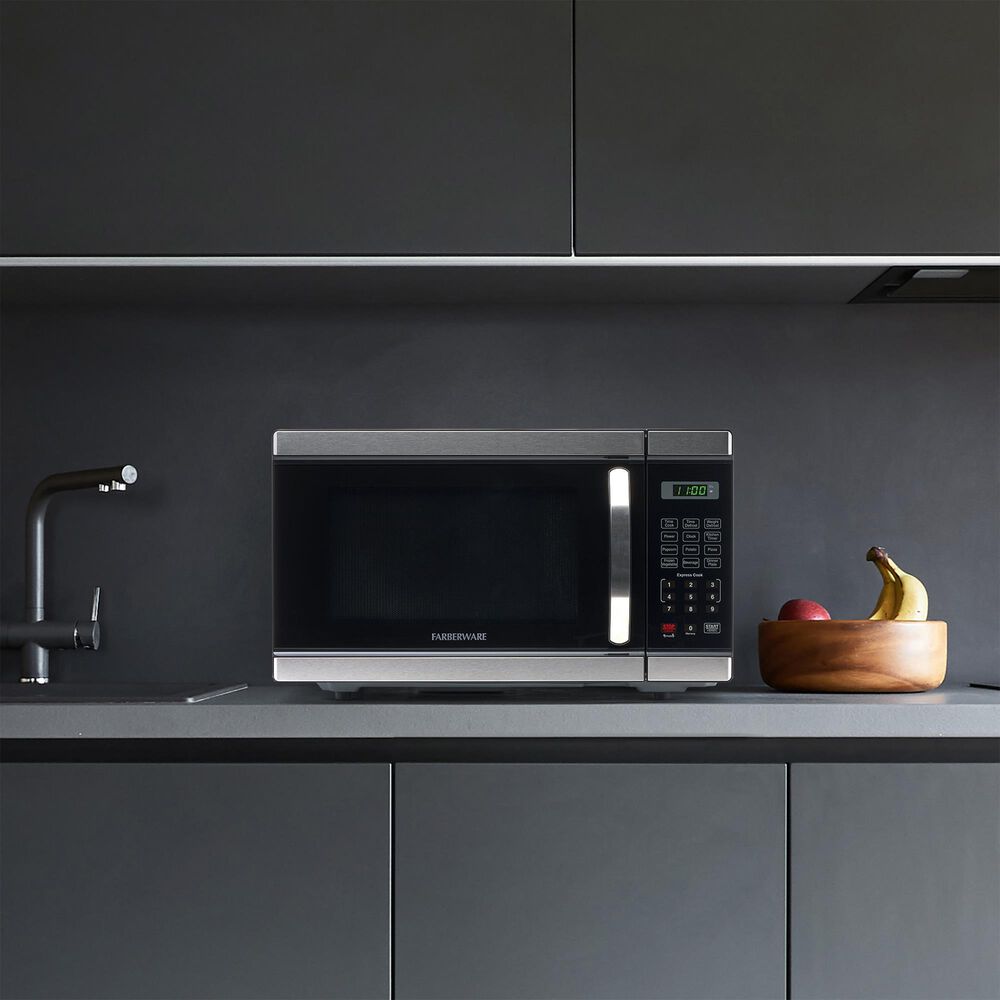 Faberware Professional 1.1 Cu. Ft. Microwave Oven in Stainless Steel, , large