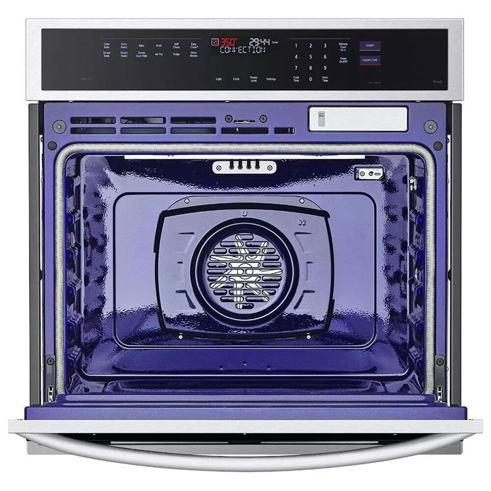 LG 2-Piece Kitchen Package with Print Proof Stainless Steel 4.7 Cu. Ft. Smart Single Wall Oven and Black 36" Electric Cooktop, , large