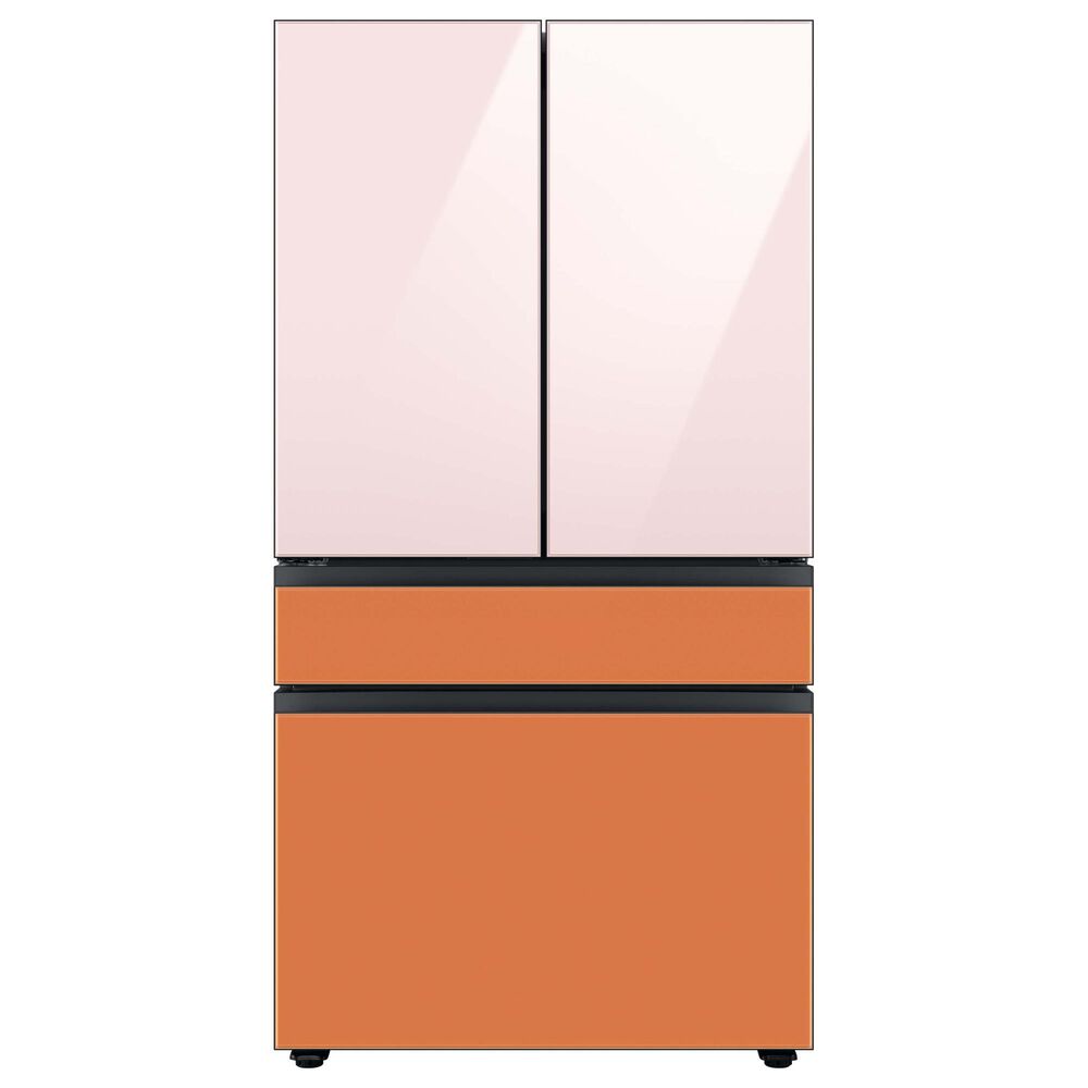 Samsung Bespoke 4-Door French Door Refrigerator Middle Panel in Clementine Glass, , large