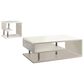 Furniture of America Appel 2-Piece Occasional Table Set in White and Chrome, , large