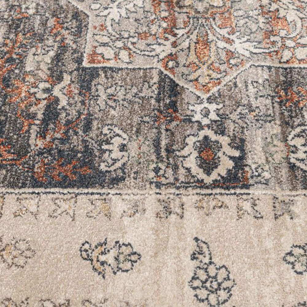 Central Oriental Montville Laylinia 7&#39;10 x 9&#39;10 Alabaster and Vintage Blue Area Rug, , large