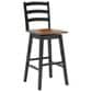 Ashley Wildenauer Swivel Bar Stool in Brown and Satin Black, , large