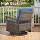 Sunwell Garden Patio Swivel Glider Chair in Navy (Set of 2), , large