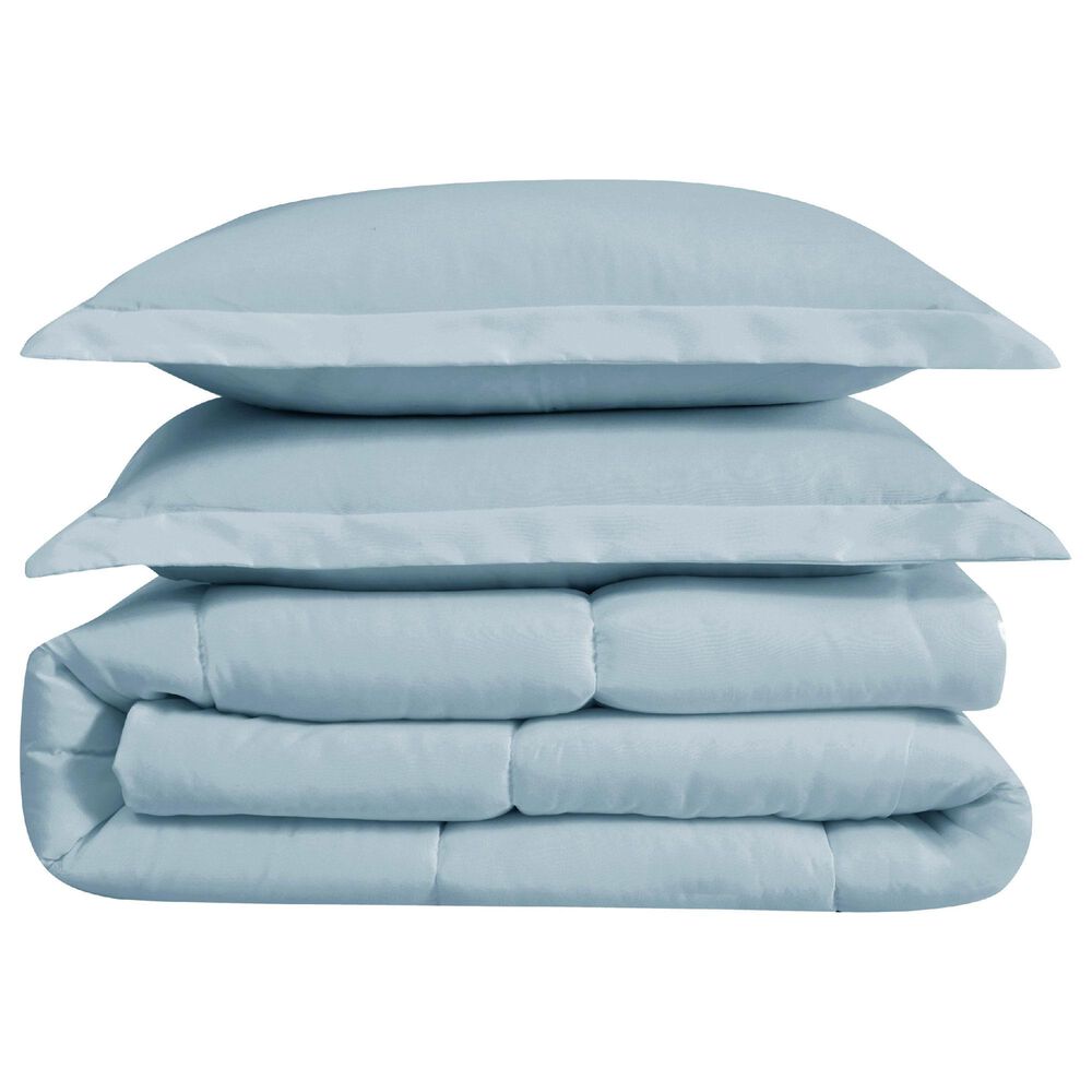 Pem America Cannon Solid 3-Piece King Comforter Set in Blue, , large