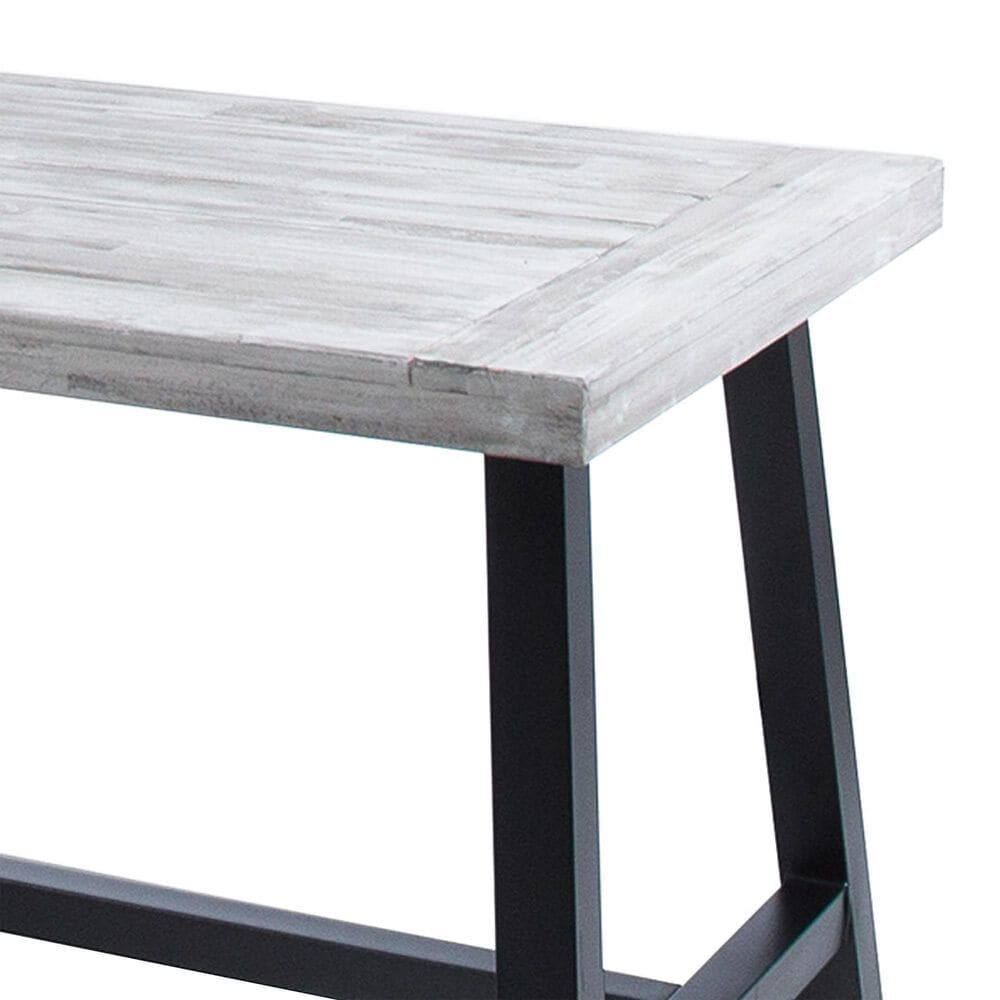 Hearth and Haven Carlie Outdoor Dining Table in Grey and Black - Table Only, , large