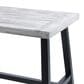 Hearth and Haven Carlie Outdoor Dining Table in Grey and Black - Table Only, , large