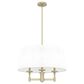 Hunter Briargrove 4-Light Chandelier in Painted Modern Brass, , large