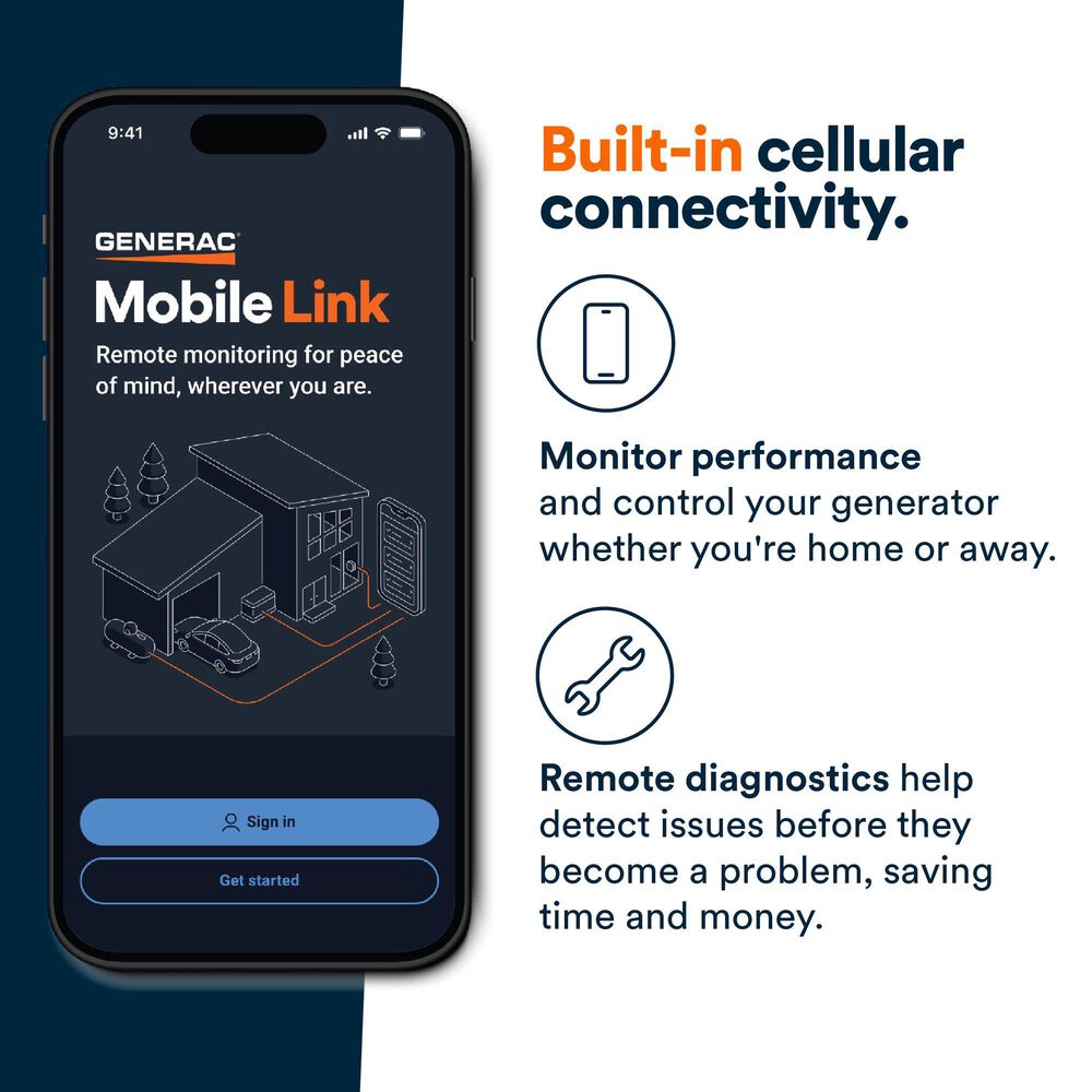 Generac 22kW Home Standby Generator with 200A SE Transfer Switch, , large