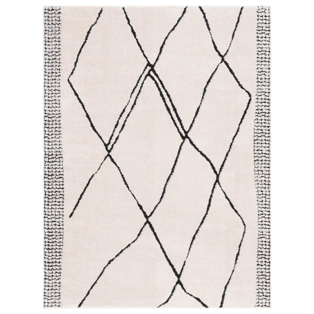 Safavieh Melody MEL104A 4" x 6" Ivory and Black Area Rug, , large