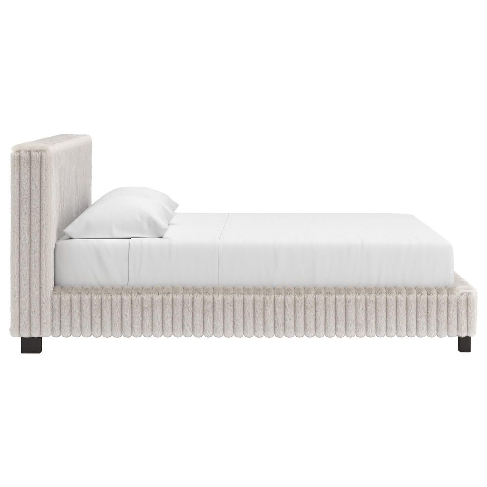 Ashley Zuraleus 4-Piece King Upholstered Platform Bedroom Set in Matte White, , large