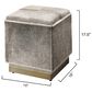 Splendor Living Norwood Hide Ottoman in Grey, , large