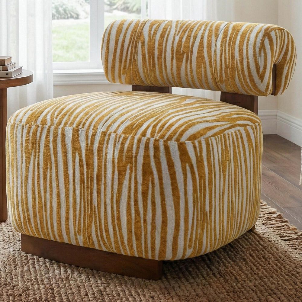 Furniture of America Orynt Accent Chair in Yellow, , large