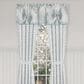 Royal Court Bungalow 72" x 18" Tie Up Window Valance in Spa Blue and White, , large