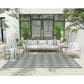 Nourison Positano Geometric Aqua 6" x 9" Indoor/Outdoor Area Rug, , large