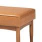Baxton Studio Arvid Dining Bench with Tan Cushion in Walnut Brown, , large