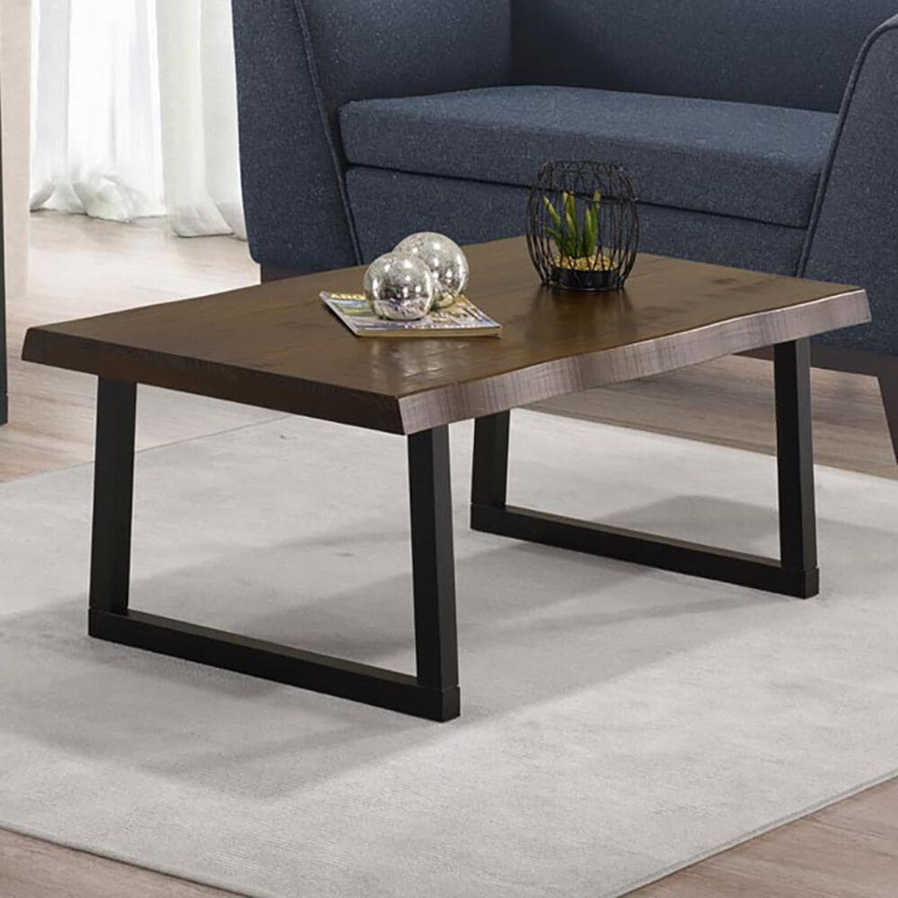 Steve Silver Jennings Cocktail Table in Distressed Cherry and Ebony, , large