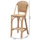 Baxton Studio Neola Bar Stool in Natural Brown, , large
