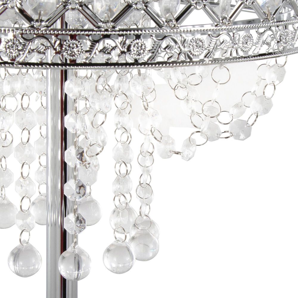 LumiSource Droplets Sleek Floor Lamp in Chrome, , large