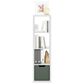 HOMLUX 4-Cube Vertical Reversible Open Back Bookshelf in White, , large