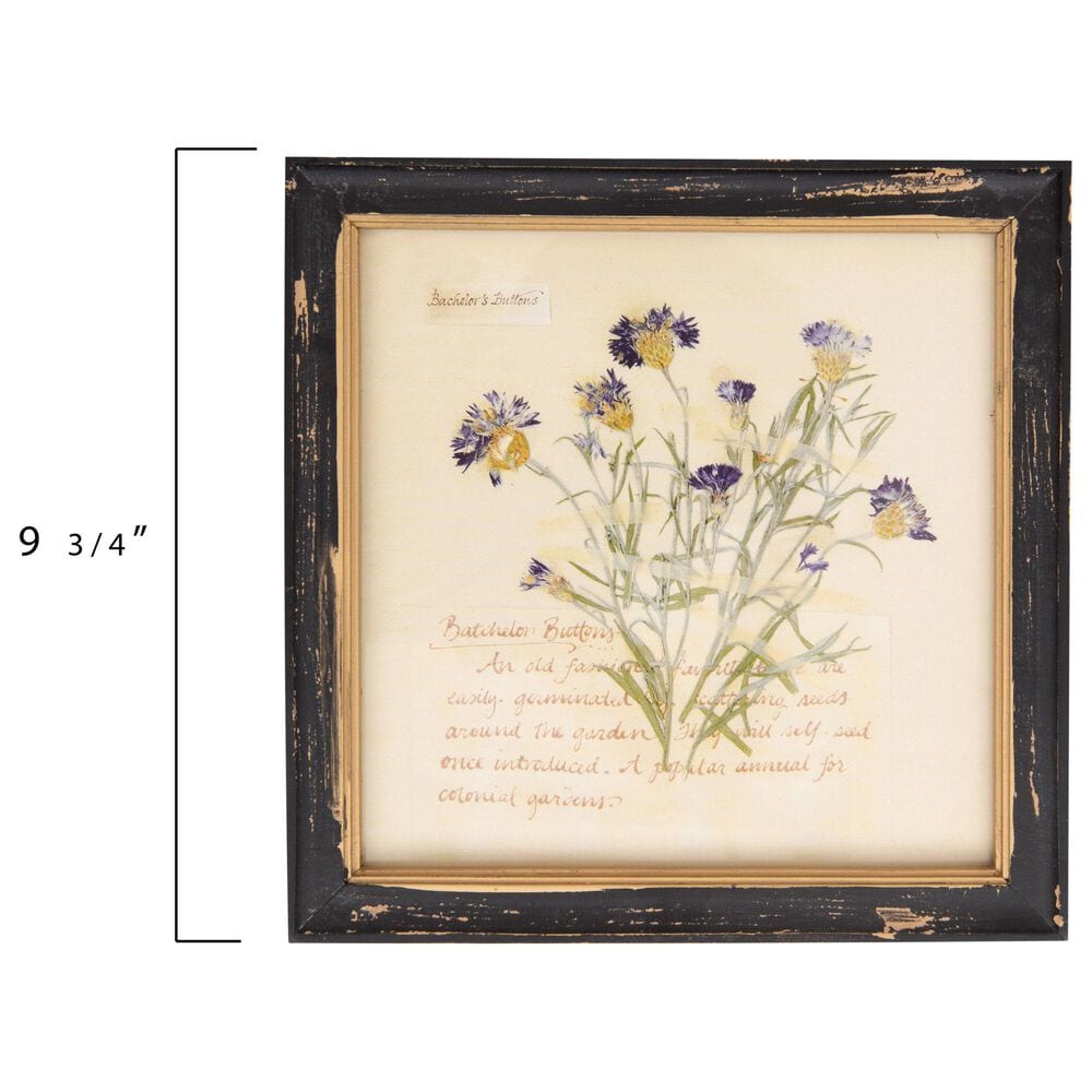 Creative Coop Heirloom 9.75" Square Wall Decor with Floral Images in Multicolor (Set of 6), , large