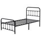HOMLUX Twin Metal Bed Frame in Black, , large