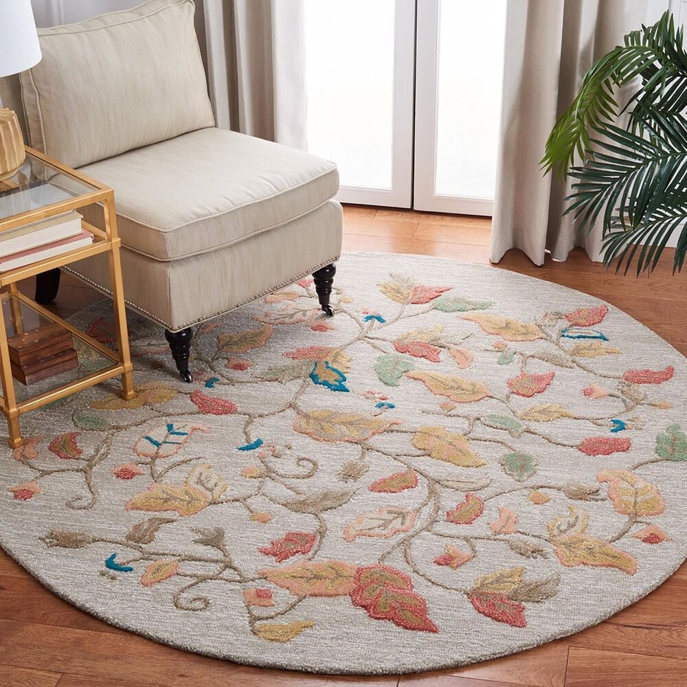 Safavieh Martha Stewart 6&#39; Round Persimmon Red Area Rug, , large