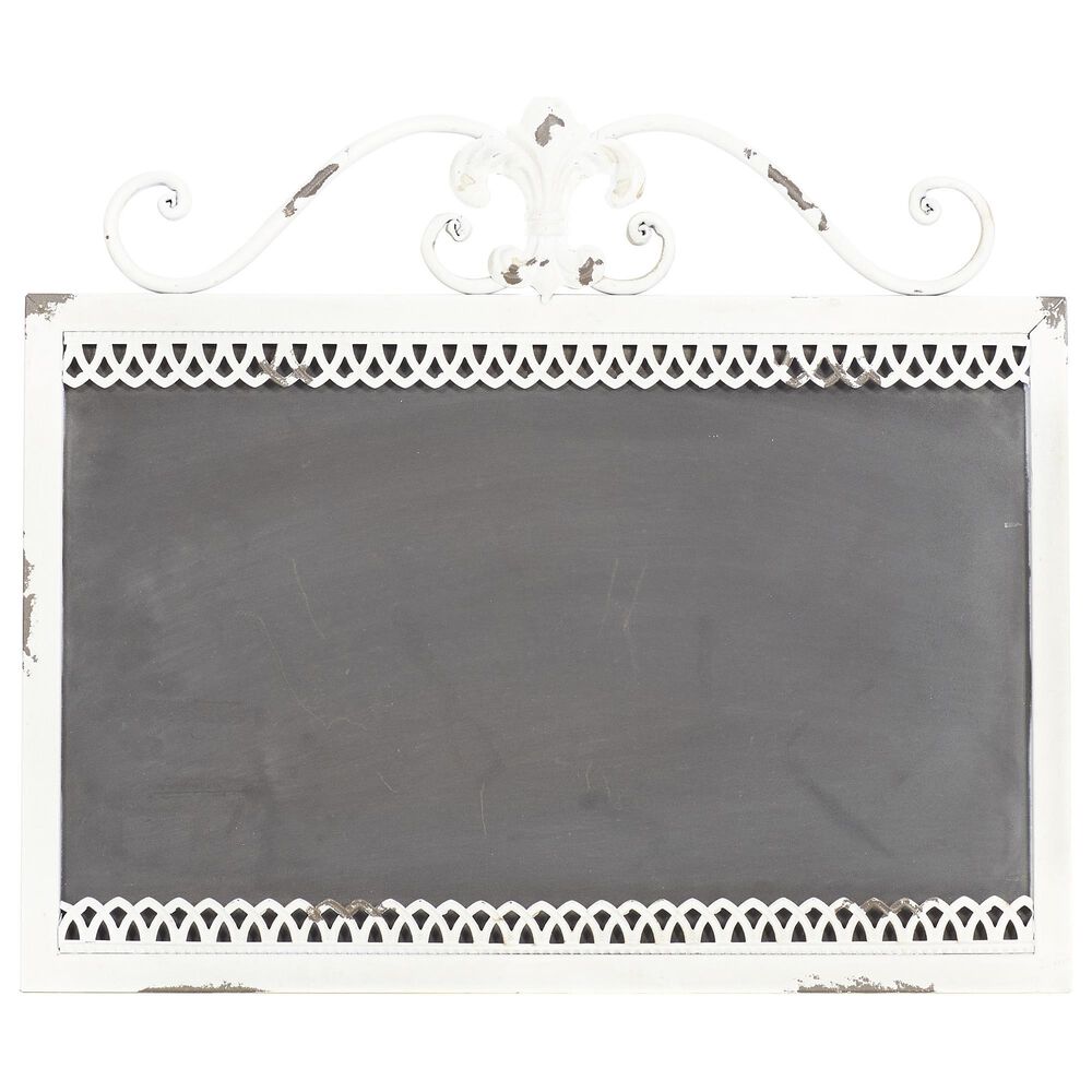 Maple and Jade 19" x 22" Farmhouse Abstract Wall Decor in Distressed White and Black, , large