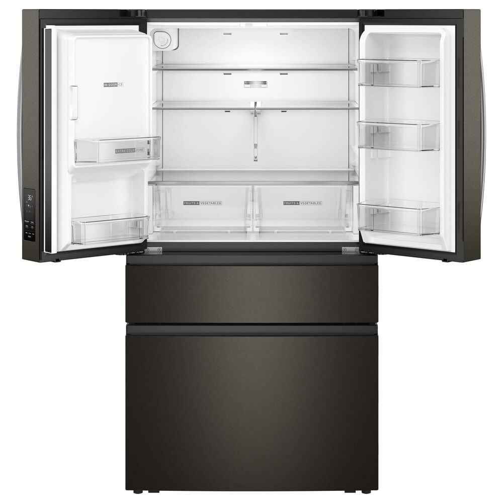 Whirlpool 29 Cu. Ft. French Door Refrigerator with Reach Through Handles in Fingerprint-Resistant Black Stainless Steel, , large