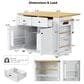 HOMLUX 48" Kitchen Island with Drop Leaf in White and Natural, , large