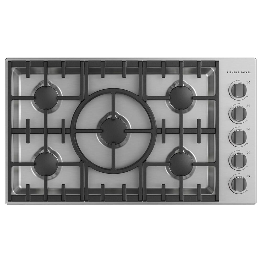Fisher & Paykel 36" Gas Cooktop with 5 Sealed Dual Flow Burners in Stainless Steel, , large