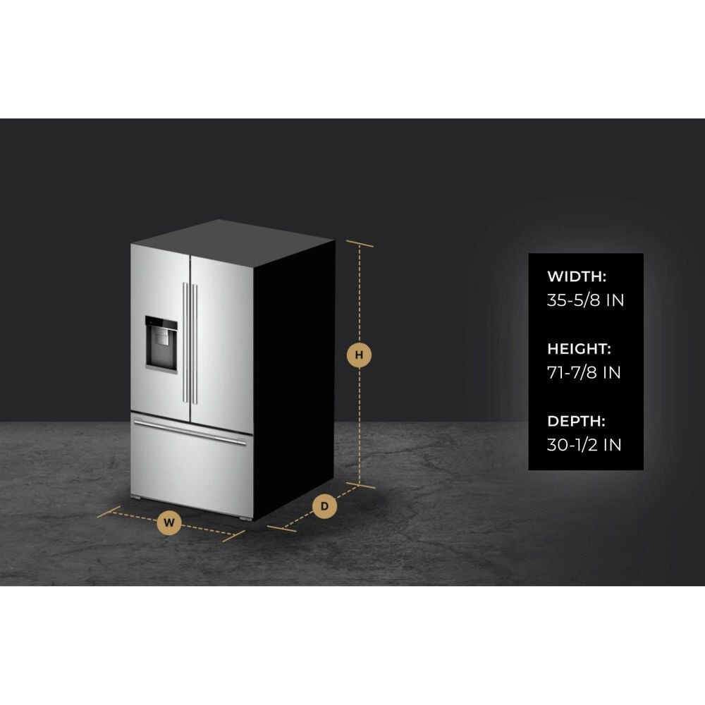 JennAir 21.9 Cu. Ft. 3-Door French Door Refrigerator in Stainless Steel, , large
