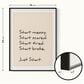 HOMLUX 24" x 18" Just Start Canvas Art in Black, , large