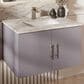 Lexora Home Geneva 30" Single Bathroom Vanity in Dark Grey with 2 cm White Carrara Marble Top and Rectangular Sink, , large