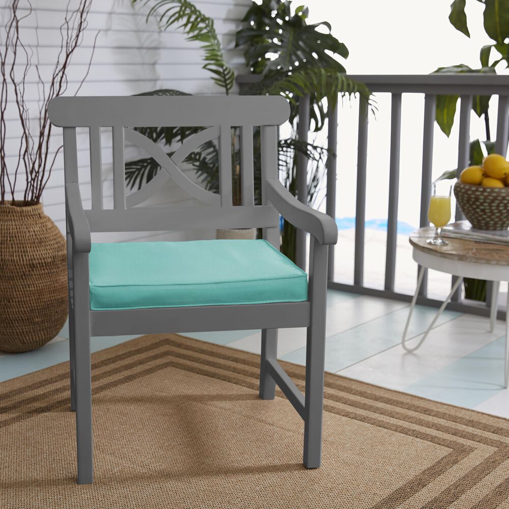Sorra Home Sunbrella 17" Chair Pad in Canvas Aruba (Set of 2), , large