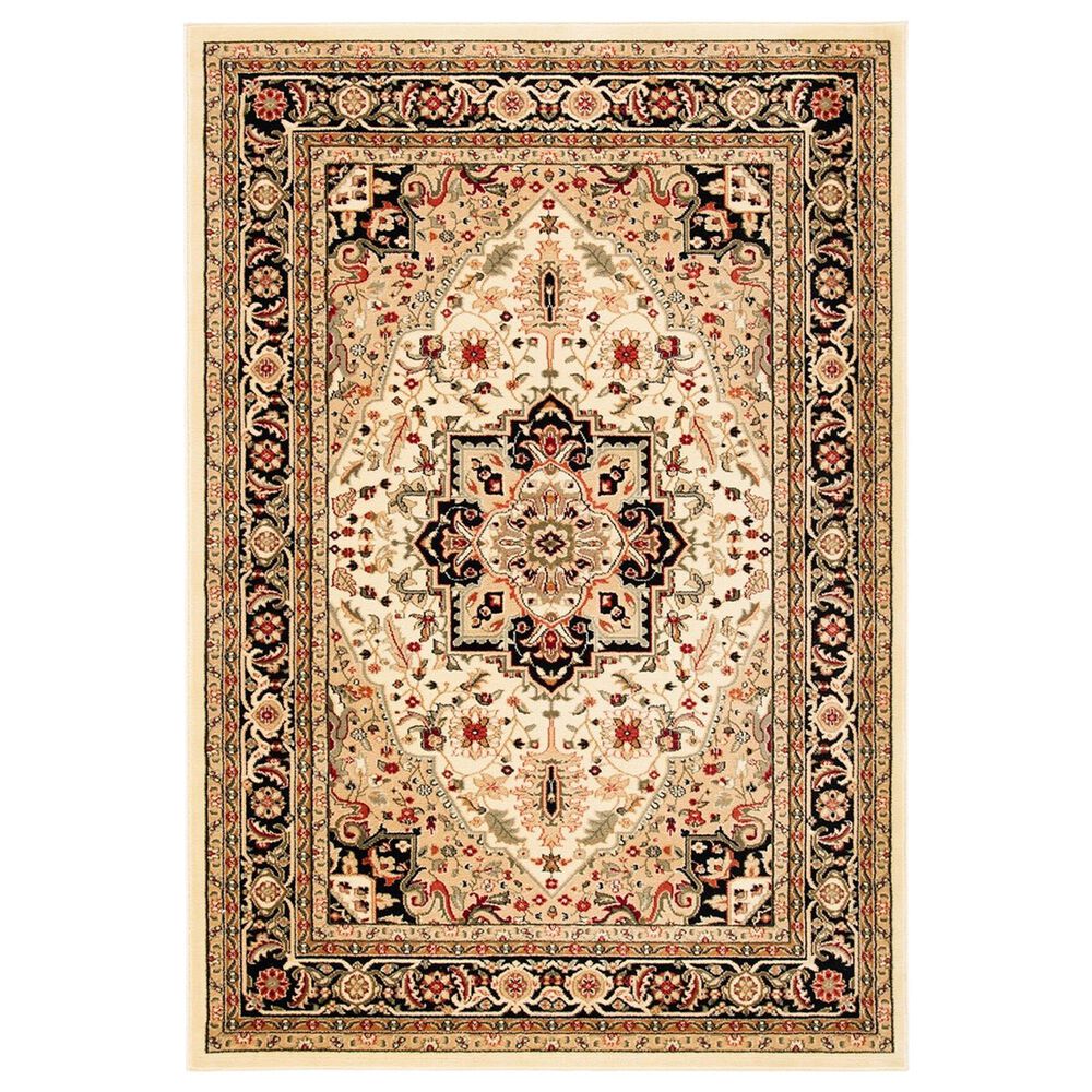 Safavieh Lyndhurst 9" x 12" Beige and Black Area Rug, , large