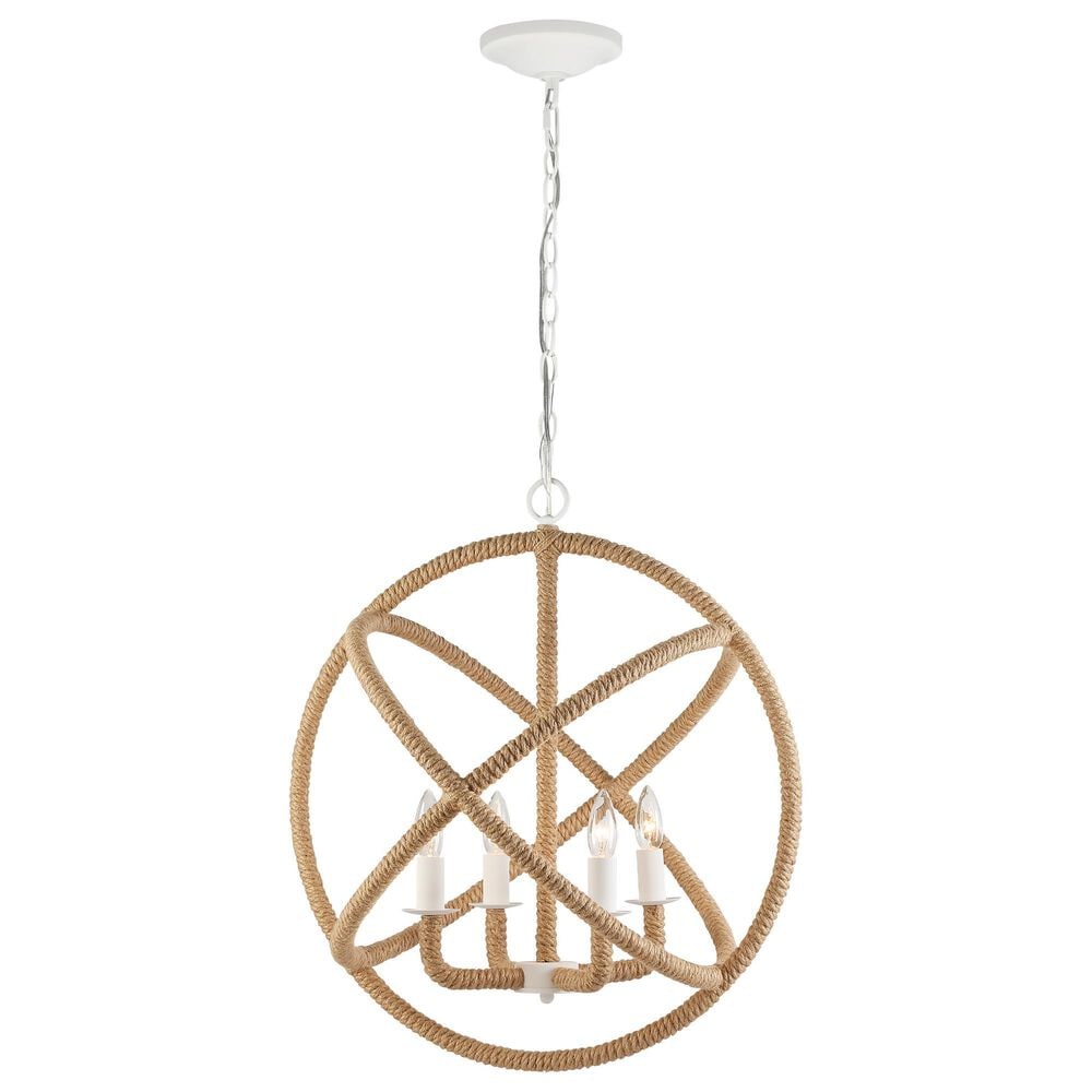 Golden Lighting Marina 4-Light Chandelier in Natural White, , large