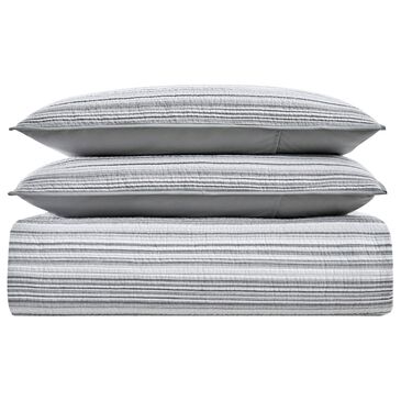 Pem America Noah Stripe 3-Piece Full/Queen Quilt Set in Grey, , large