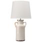 Splendor Living Piper Ceramic Table Lamp in Cream and Antique Brass, , large