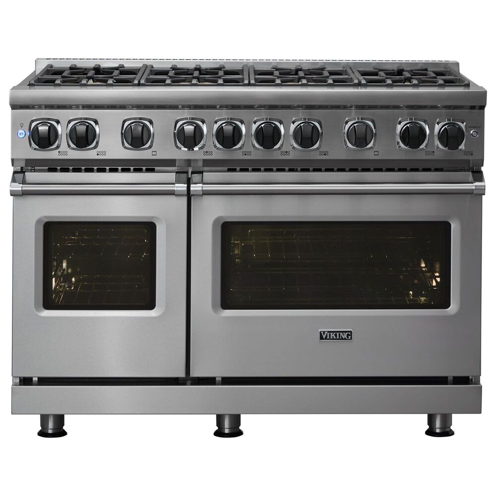 Viking Range 48" Liquid Propane Gas Range with 8-Burner in Stainless Steel, , large